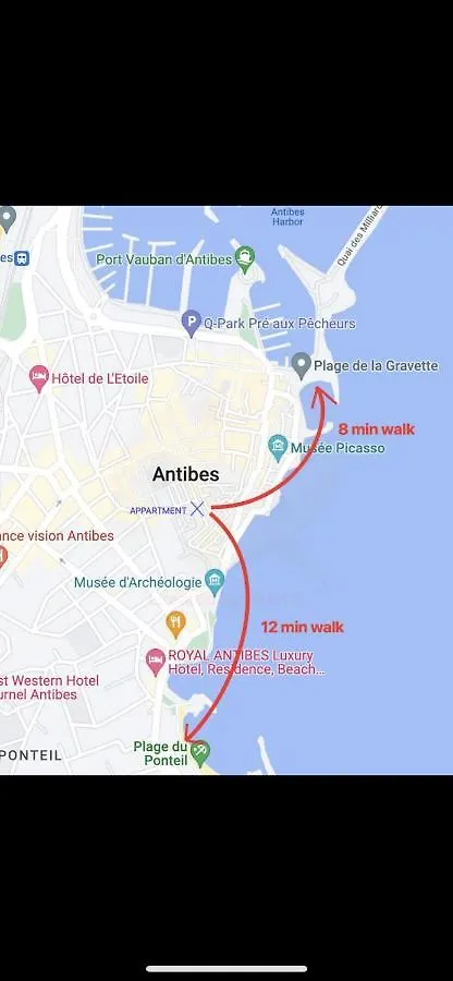 Apartament Superbe 2P Mezzanine Au Coeur Du Vieil Antibes